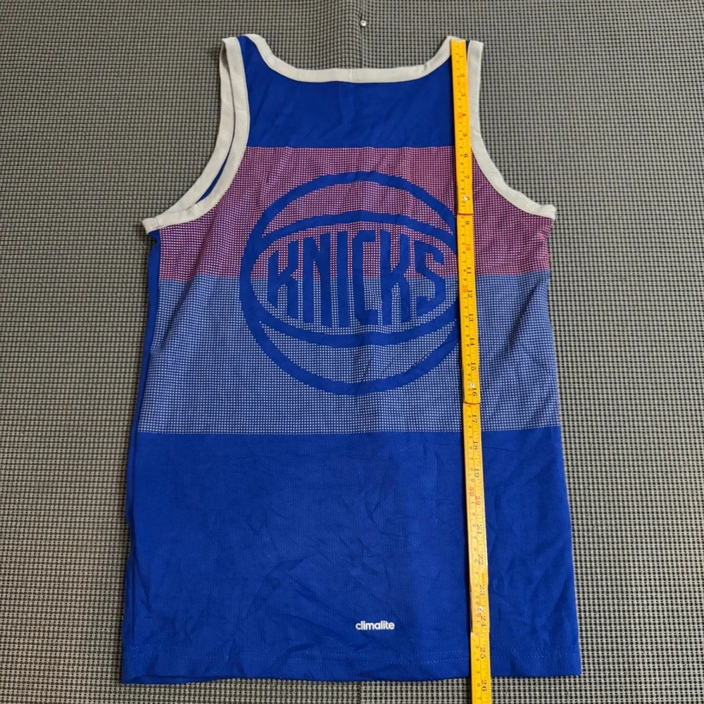 Adidas New York Knicks Climalite Tank Top Blue Mens Small Basketball Sleeveless